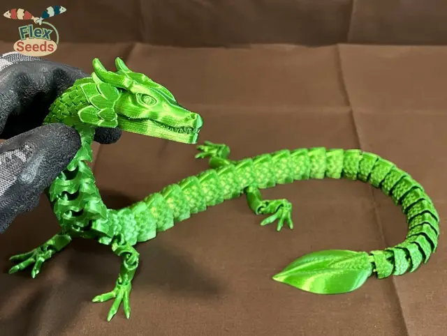 Flexi Leaf Dragon(Print-in-place) — modelo 3D