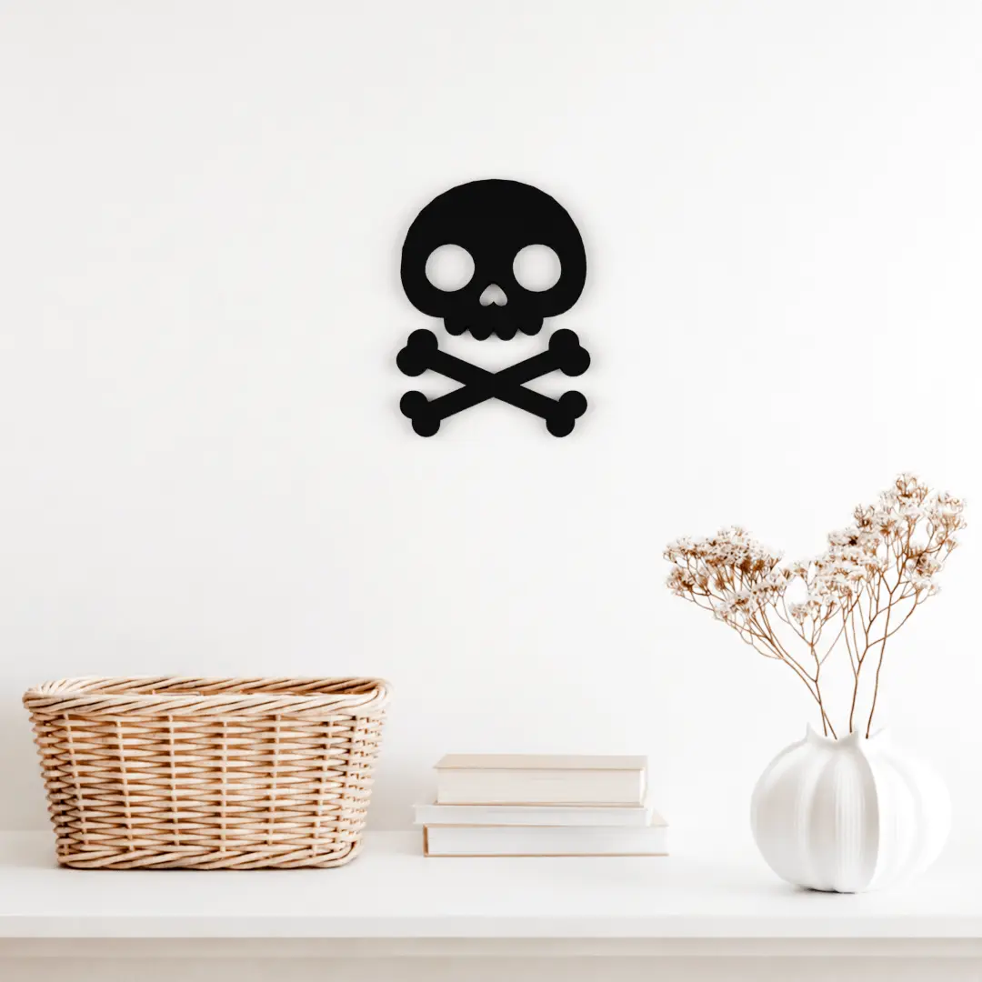 💀 Skull and Crossbones Wall Decor – 3D Printable Model — modelo 3D