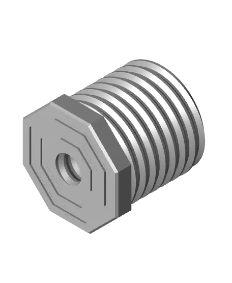 20 mm Big Thread, Flat Head, Small Thread Hole, Bolt — modelo 3D