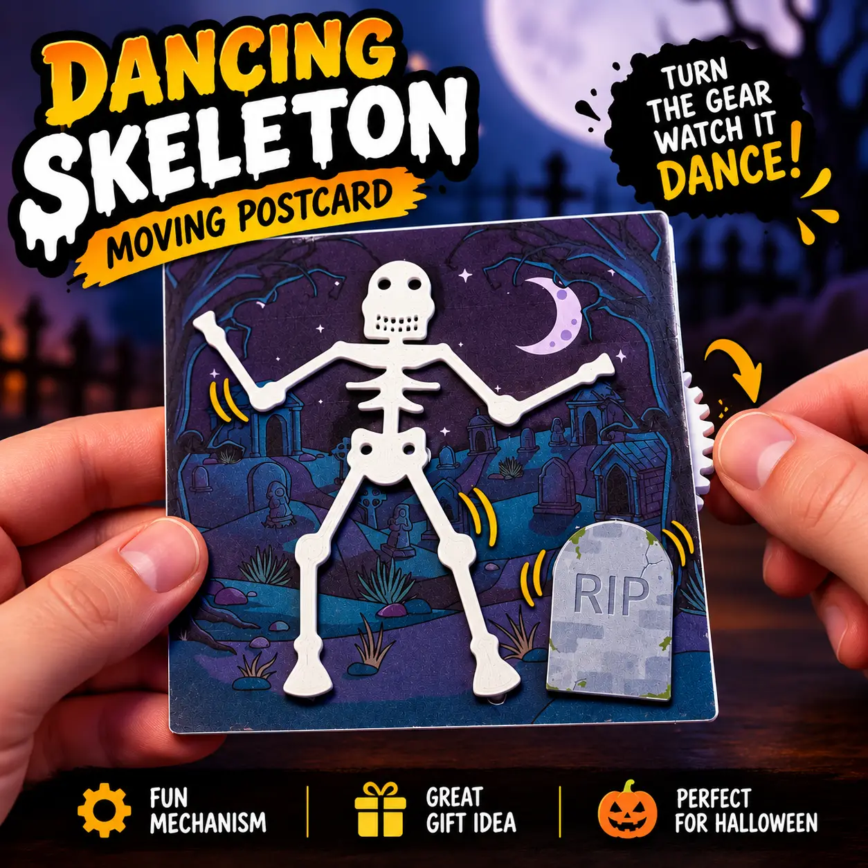 Dancing Skeleton Postcard — modelo 3D