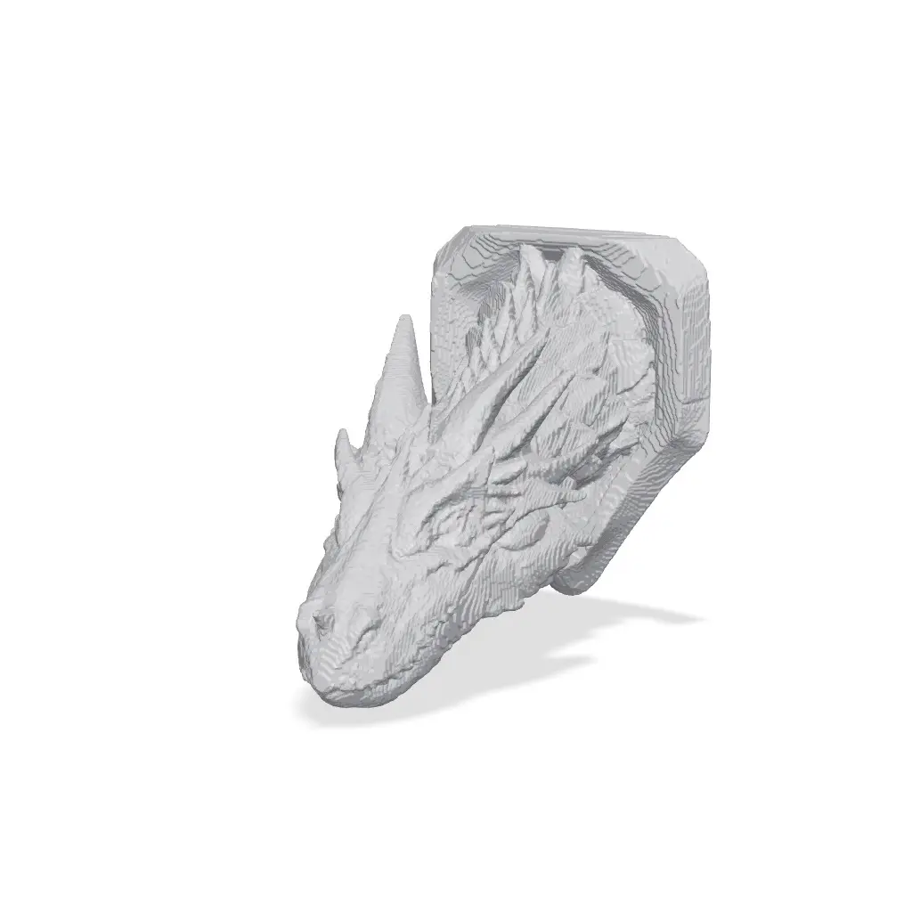 Dragon Head Bust - SupaVoxel AI — modelo 3D