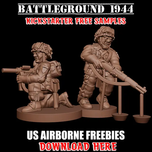 Battleground 1944: Free US Airborne Sample Figures — modelo 3D