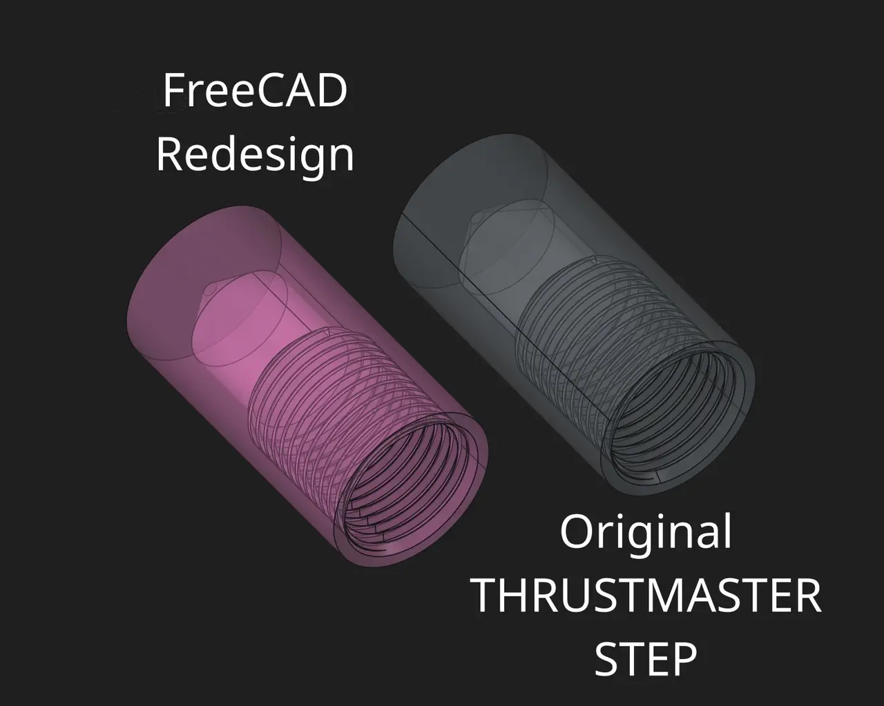 FreeCAD Files for THRUSTMASTER TH8S Gear knob (+STL) — modelo 3D