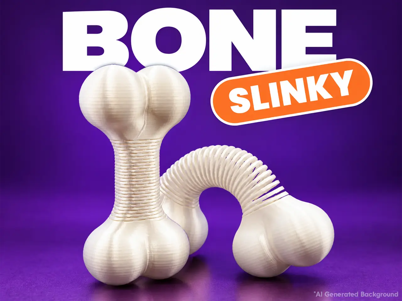 Bone Slinky • Halloween Fidget — modelo 3D