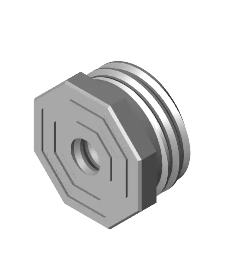 9 mm Big Thread, Flat Head, Small Thread Hole, Shank Bolt — modelo 3D