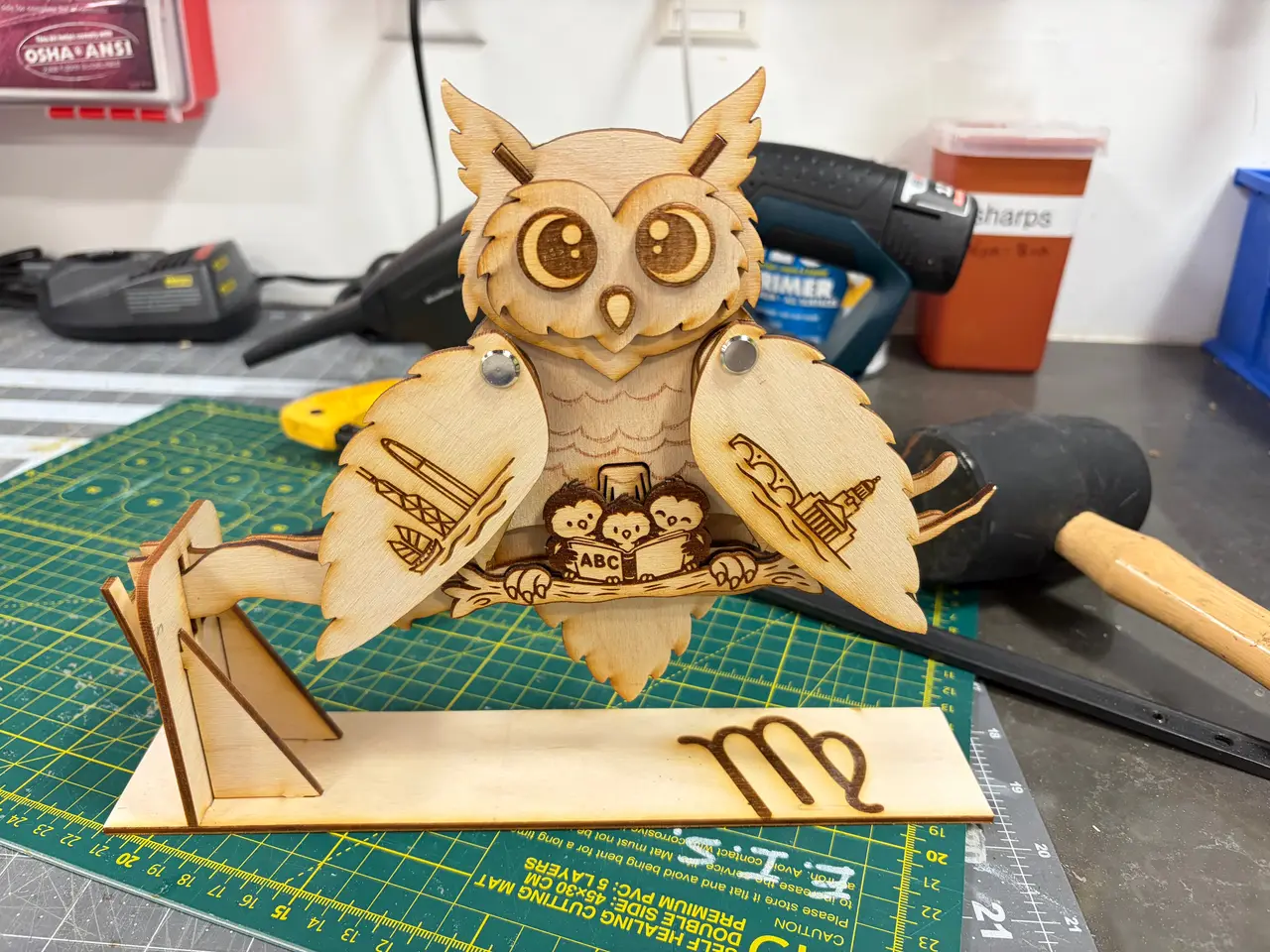 LaserCut Owl — modelo 3D