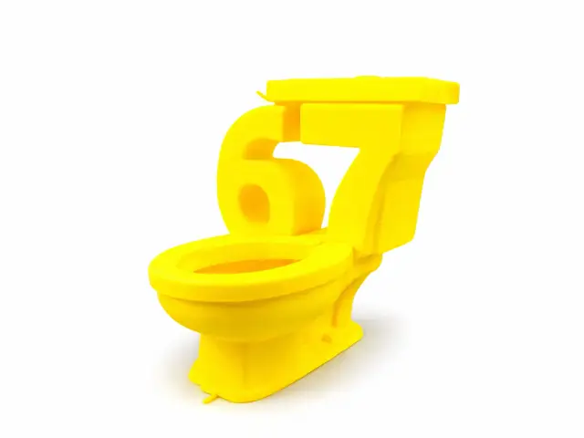 Title: 67 Toilet — Funny Desk Figurine & Elf Prop 3D File (STL/3MF) — modelo 3D
