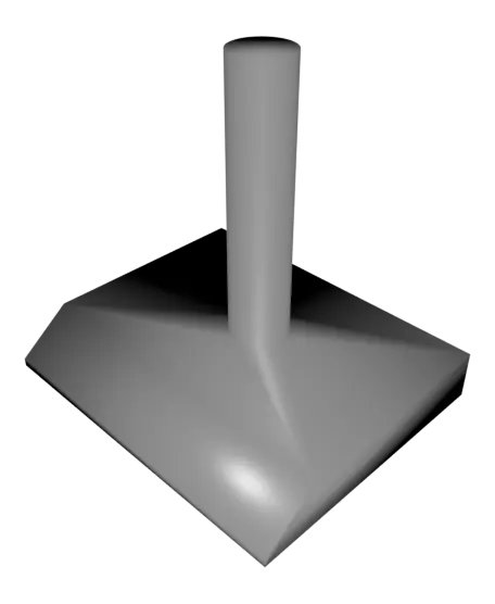 Display Stand for the Cineroc/Omega Model Rocket — modelo 3D
