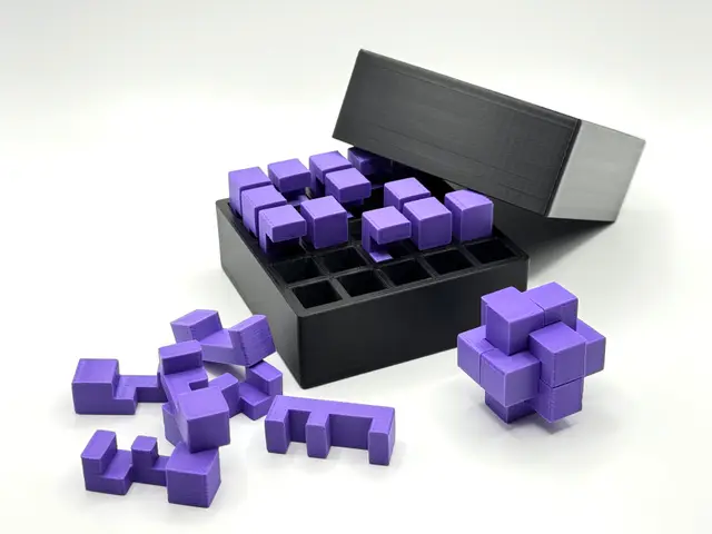 25-Piece Burr Puzzle Set with Box — modelo 3D