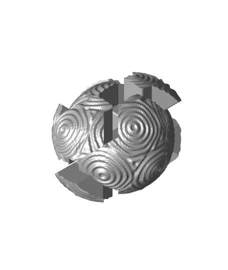 Ripple Ball Burr Puzzle — modelo 3D