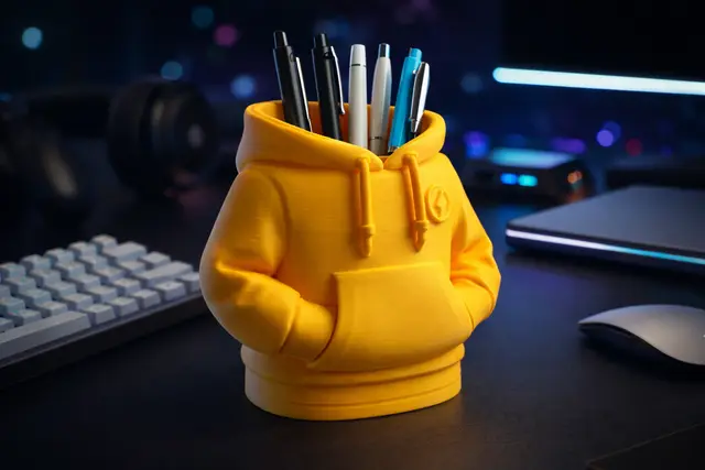 Hoodie Pen Holder – Sporty Desk Organizer — modelo 3D
