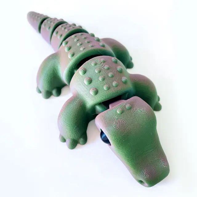 tiny alligator — articulated flexi print-in-place fidget animal — modelo 3D