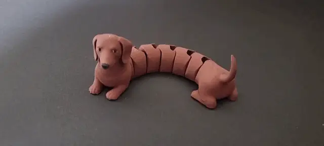 Articulated dachshund flexi multi color — modelo 3D
