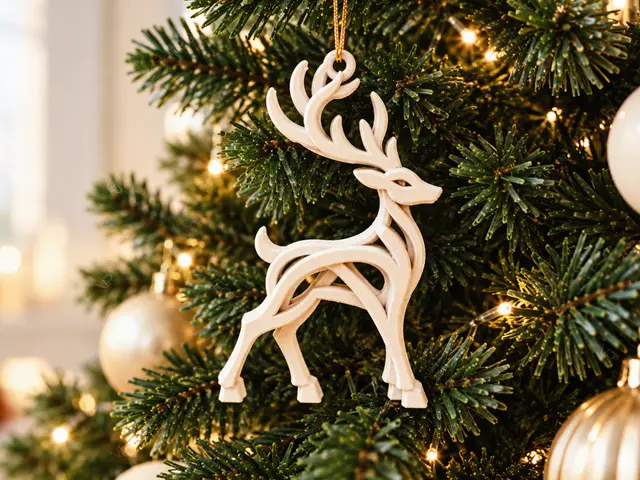 Elegant Reindeer Ornament Hanging Décor #093 — modelo 3D