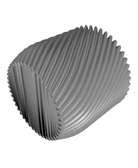 Spiral Cylinder Plant pot, Vase Mode & Shelled — modelo 3D