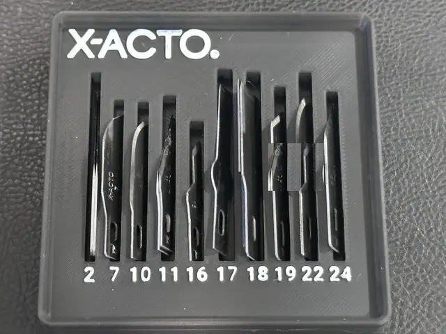 X-ACTO Blade / Knife Tray 2x2 Gridfinity — modelo 3D