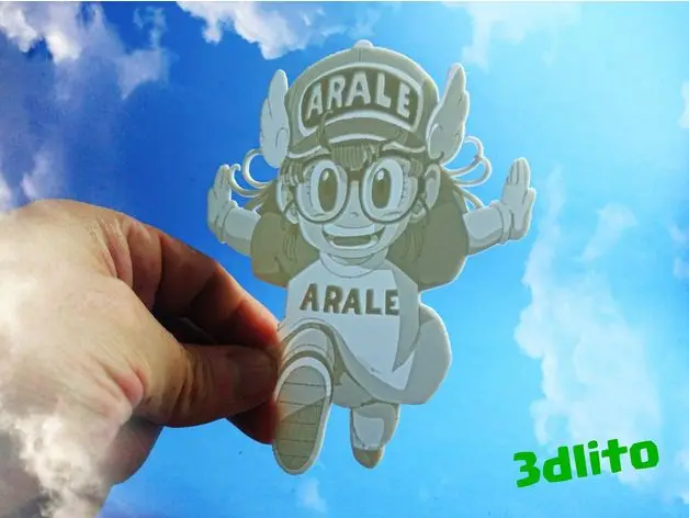 Lithophane Arale (Dr.Slum) — modelo 3D