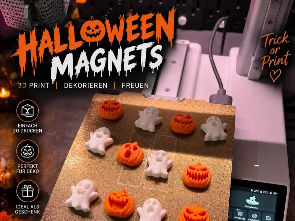 Halloween Magnets Ghost Pumpkin — modelo 3D
