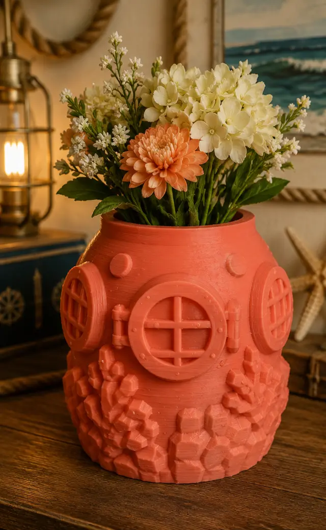 Diving Helmet Vase — modelo 3D