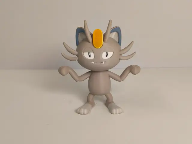 宝可梦 第一世代 #0052.1喵喵阿罗拉的样子(Meowth Alola)多色模型 — modelo 3D