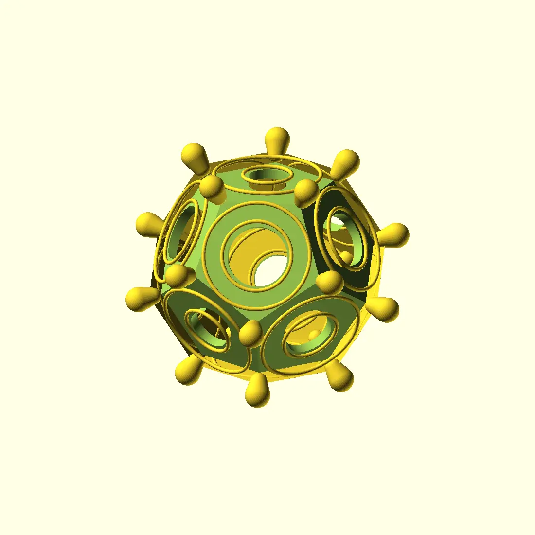 Roman Dodecahedron - OpenSCAD — modelo 3D