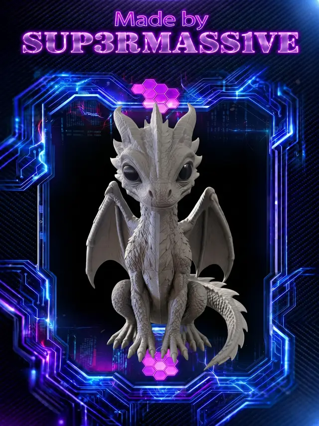 Alien Dragon large and small version — modelo 3D