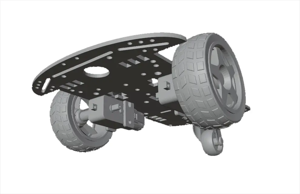 2WD smart car arduino robot chassis — modelo 3D