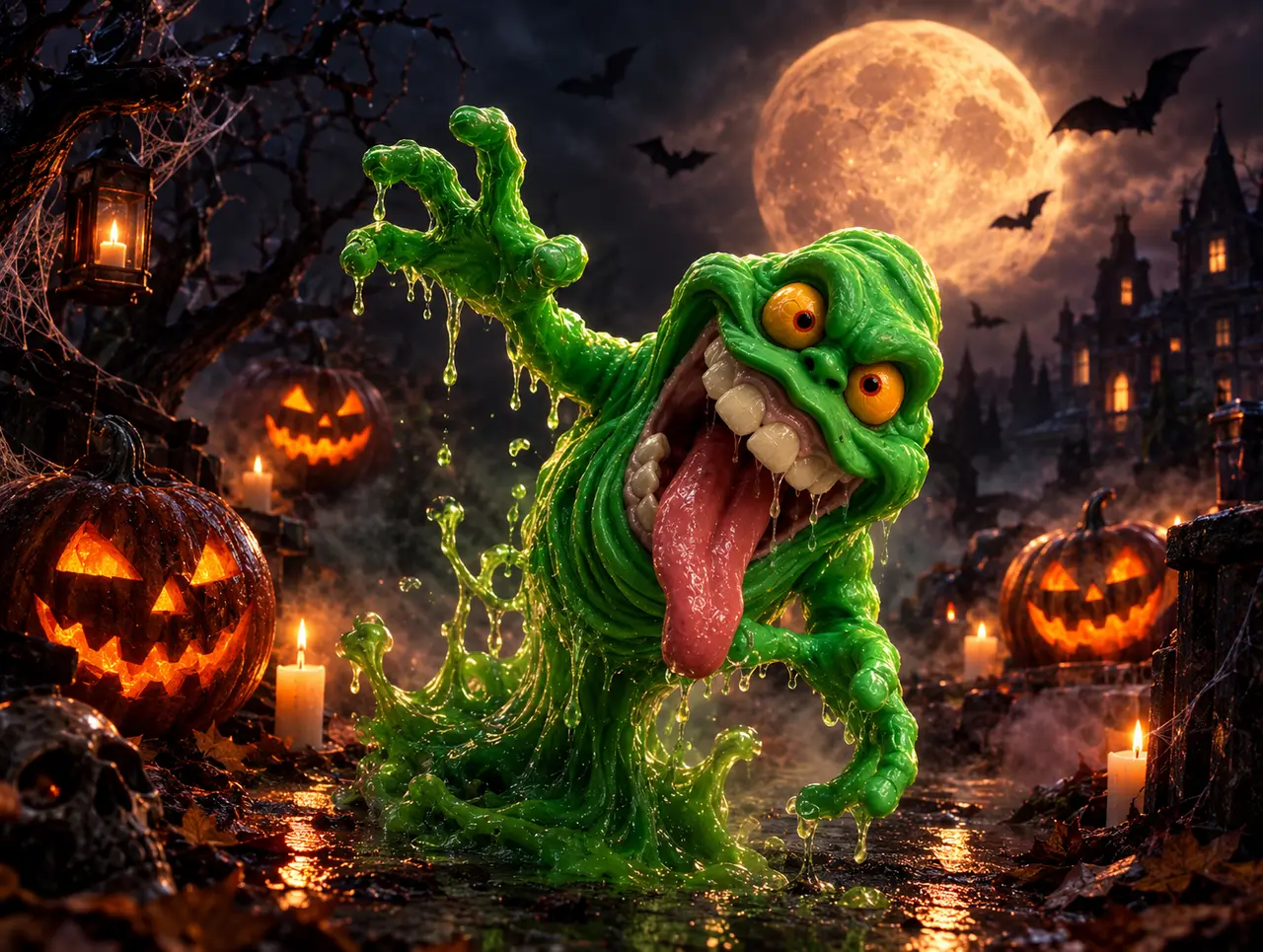 Slimer Ghostbusters Statue - Classic Green Ghost — modelo 3D