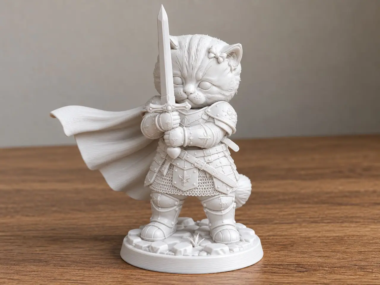 Meme - Gatto Guerriero con Spada — modelo 3D