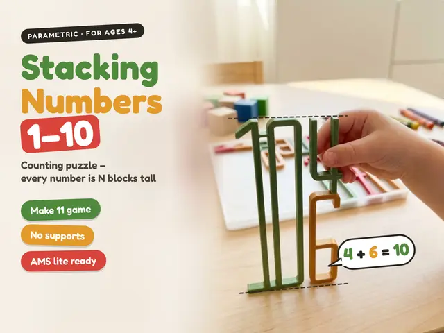 Stacking Numbers 1–10 – Counting Puzzle Tray — modelo 3D