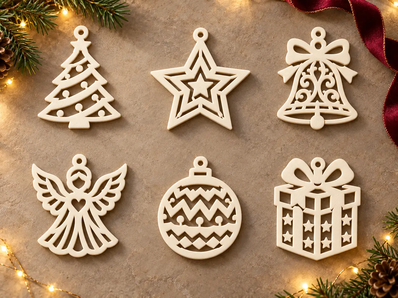 Classic Christmas Tree Ornaments v1 — modelo 3D
