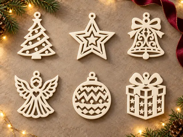 Classic Christmas Tree Ornaments v1 — modelo 3D