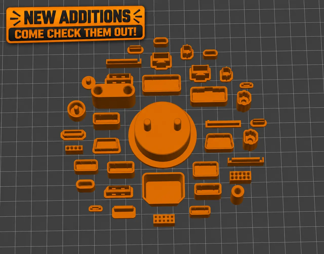 Caps for ALL! Ultimate Dust Cover & Cap Collection for PC, Audio & Power – Standard & Pull-Tab Versions — modelo 3D