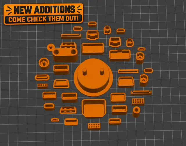 Caps for ALL! Ultimate Dust Cover & Cap Collection for PC, Audio & Power – Standard & Pull-Tab Versions — modelo 3D