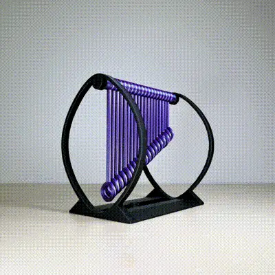 Pendulum Wave Toy with 3 pendula sets — modelo 3D
