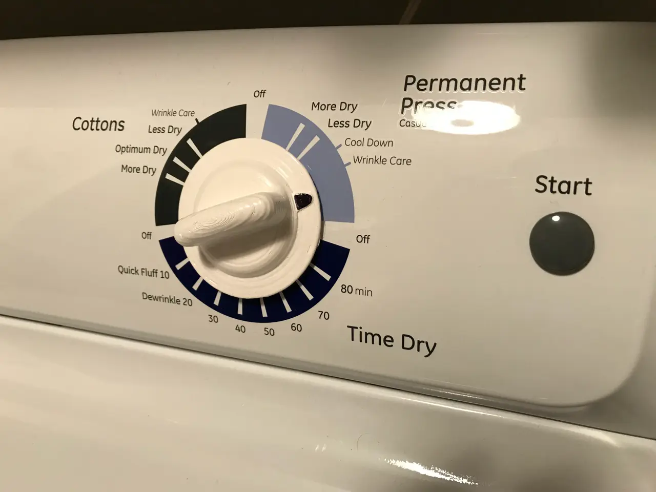 GE Dryer Knob — modelo 3D