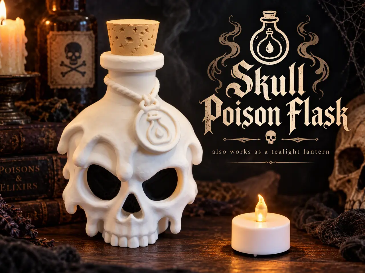 Skull Poison Flask — modelo 3D