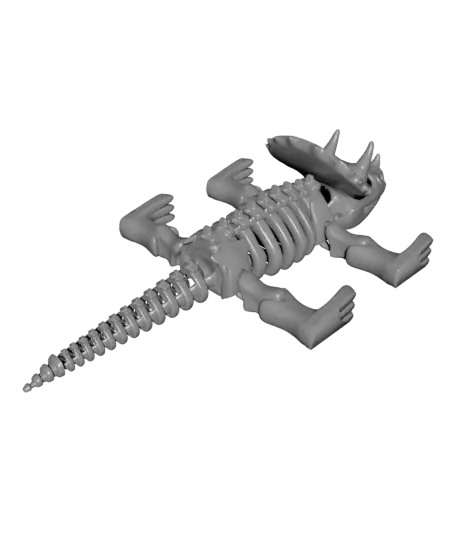Forest Fossil Dino - Articulated Triceratops Toy — modelo 3D
