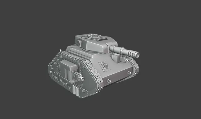 The Leman Russ tank from Warhammer. — modelo 3D