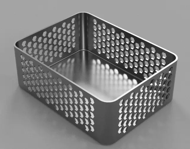 Storage Box family with Honeycomb Walls 200 × 160 × 75 mm — modelo 3D