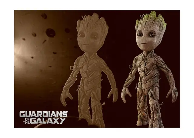 Baby Groot lithophane — modelo 3D