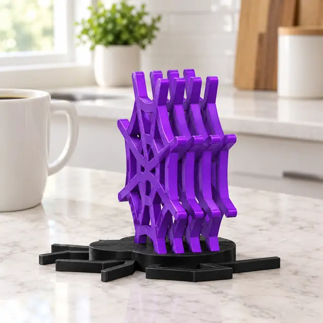Portavasos Telaraña de Halloween — modelo 3D
