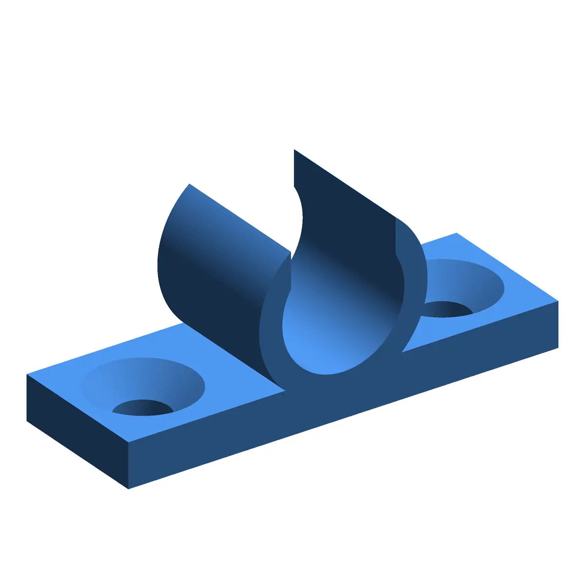 Cable Clips 5, 6, 8, 10 mm – Screw and Adhesive Versions — modelo 3D