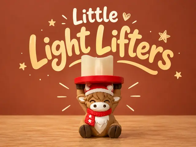 Highland Cow Christmas Little Light Lifters — modelo 3D