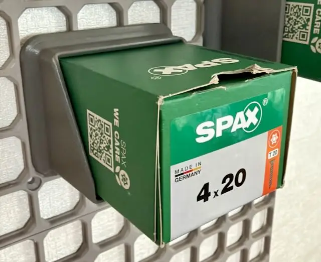 OpenGrid Cardboard box holder for SPAX fastener containers — modelo 3D