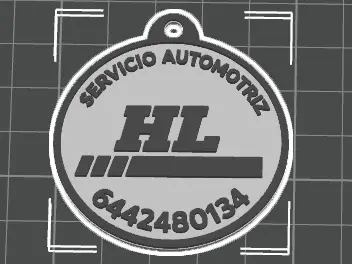 llavero del taller del hector luis con huequito — modelo 3D