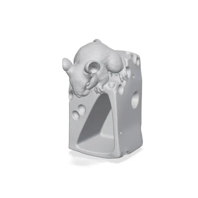 Cheese Mouse Planter Succulent Pot STL — modelo 3D