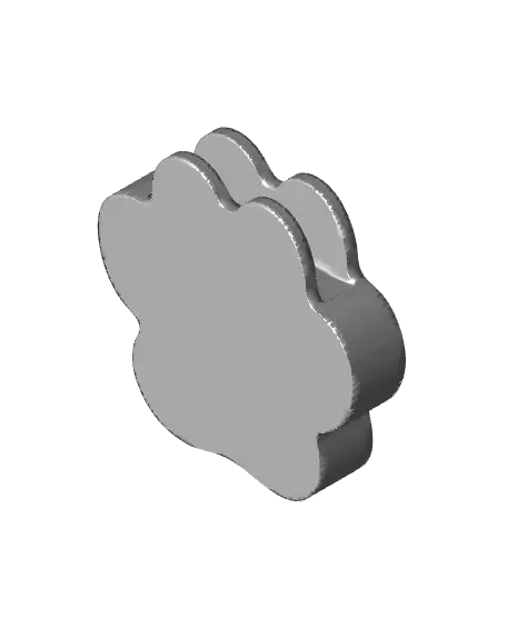 Paw Print Form Business Card Holder — modelo 3D