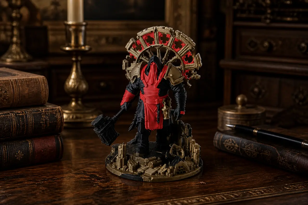 Gothic Executioner Figurine Dark Fantasy Horror Warrior Statue — modelo 3D
