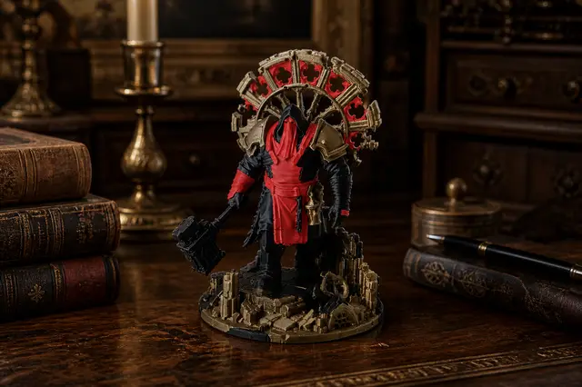 Gothic Executioner Figurine Dark Fantasy Horror Warrior Statue — modelo 3D